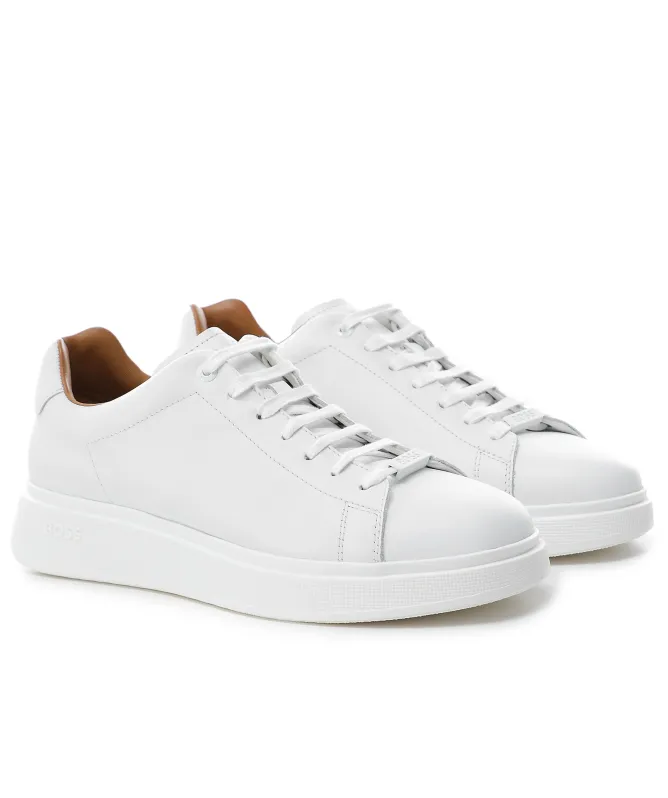 BOSS Leather Bulton Sneakers