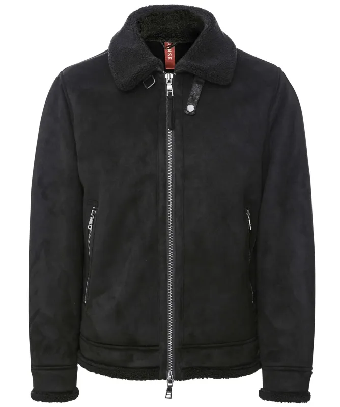 Seinse Faux Suede Bomber Jacket