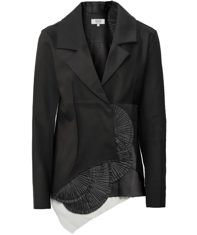 Bize Pleated Circle Blazer Jacket