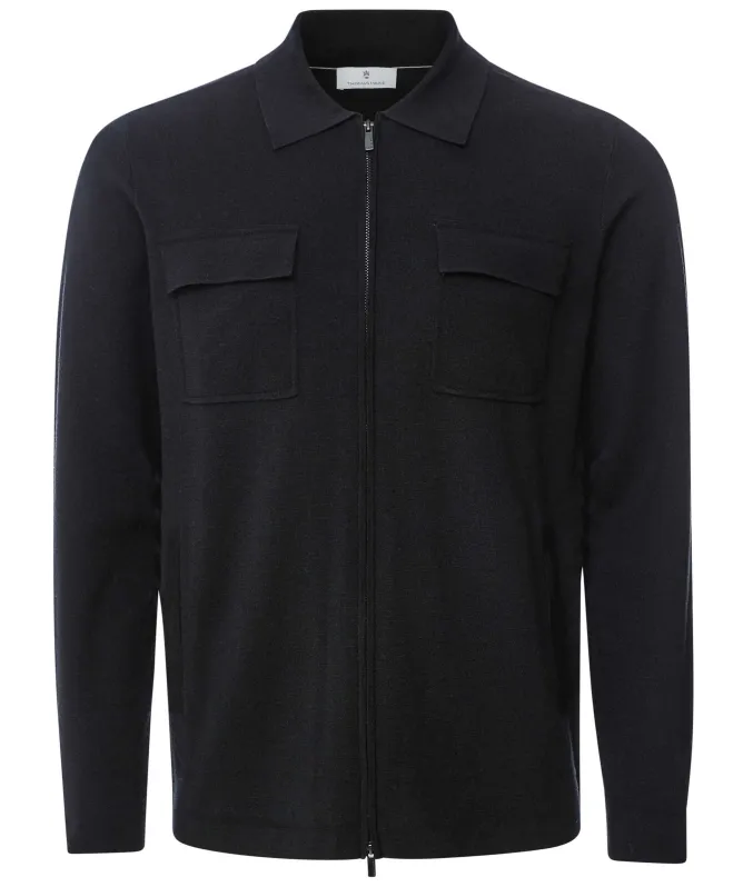 Thomas Maine Merino Zip Pocket Cardigan