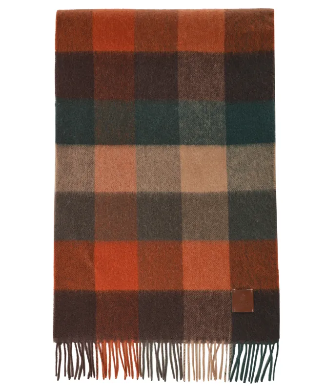 Amanda Christensen Wool Block Check Scarf