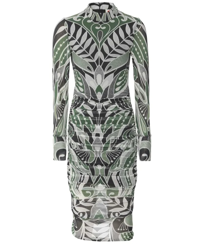 FARM Rio Lace Nature Tulle Midi Dress