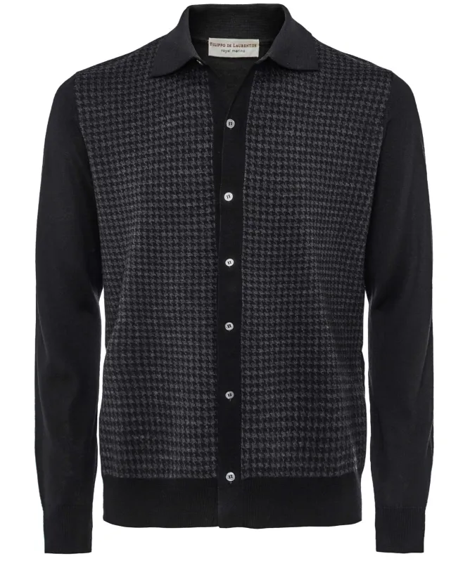 Filippo De Laurentiis Merino Houndstooth Cardigan