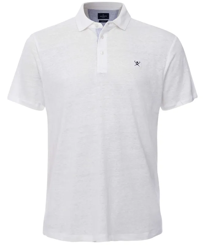 Hackett Linen Seersucker Polo Shirt