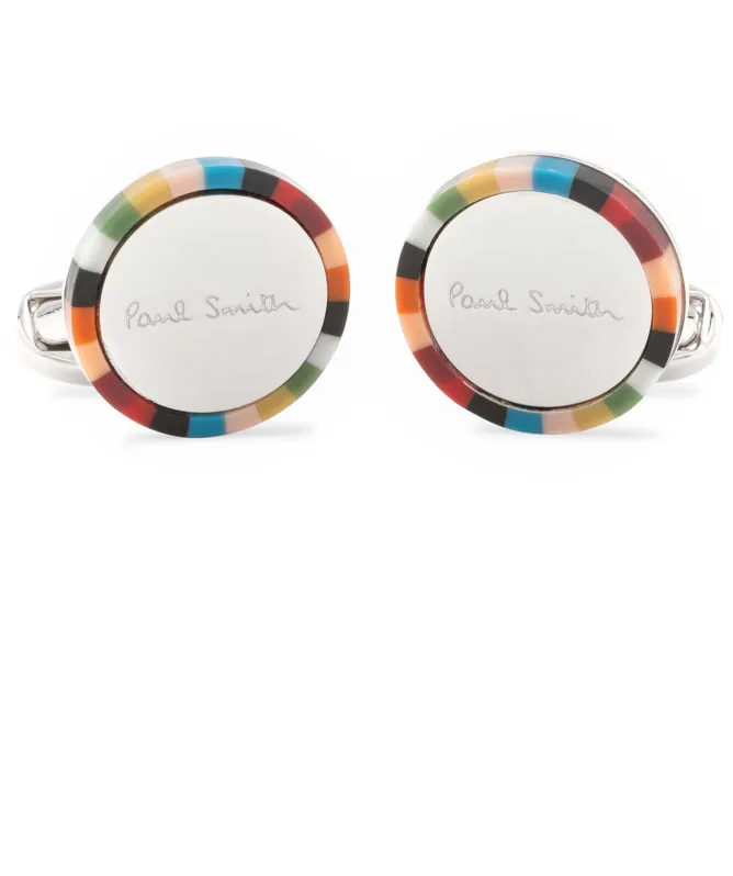 Paul Smith Circle Signature Stripe Cufflinks