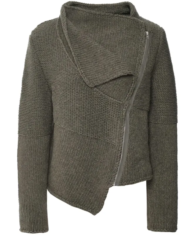 Lurdes Bergada Wool-Blend Zipper Cardigan