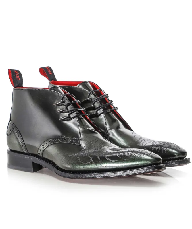 Jeffery-West Moon Eye Peacock Chukka Boots