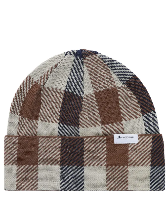 Aquascutum Check Beanie