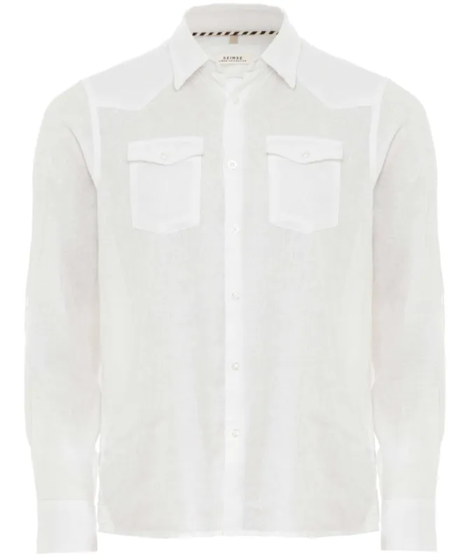 Seinse Long-Sleeve Linen Shirt