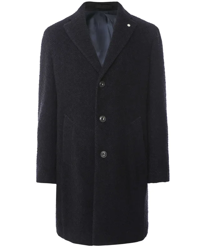 LBM 1911 Wool Herringbone Overcoat
