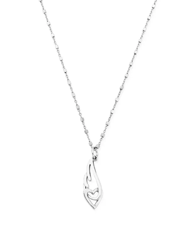 ChloBo Cube Chain Heart & Angel Wing Necklace