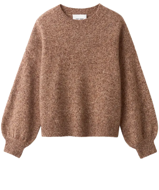 Soft Goat Marled Relaxed Fit Crewneck Sweater