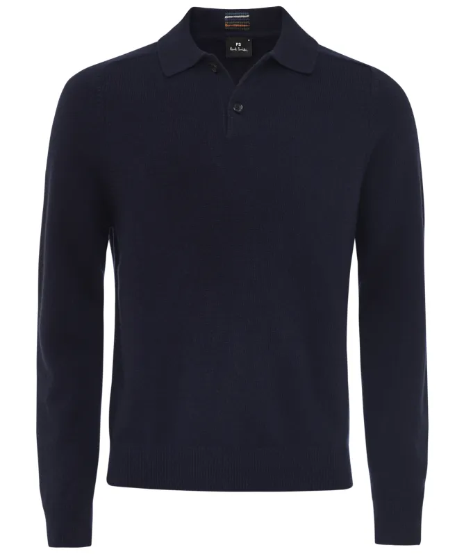 Paul Smith Merino Wool Long-Sleeve Polo Shirt