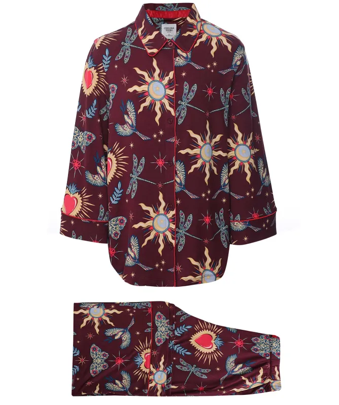 Chelsea Peers Enchanted Glade Print Long Pyjamas