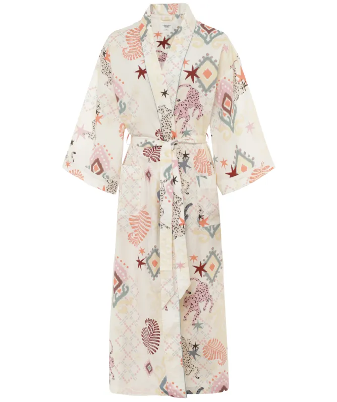 Chelsea Peers Bohemian Leopard Print Kimono Robe