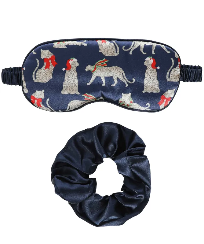 Chelsea Peers Christmas Leopard Sleep Mask Set