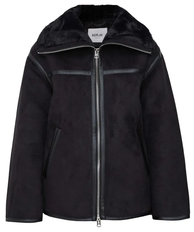 Replay Faux Shearling Jacket