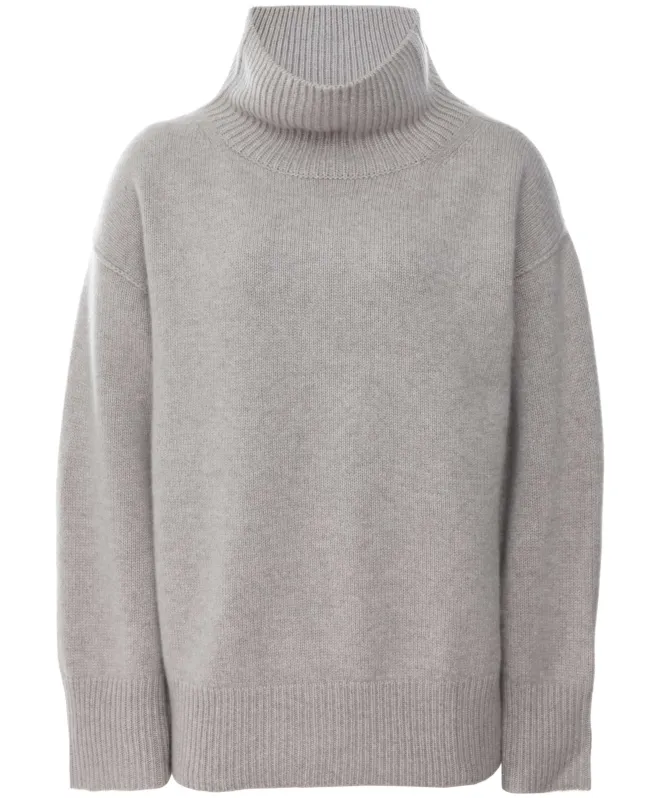 Soft Goat Boyfriend Turtleneck Cashmere Jumper