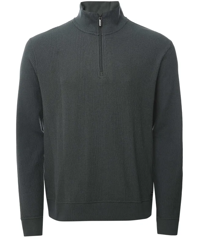 BOSS Waffle Structure 1/4 Zipper Sweatshirt