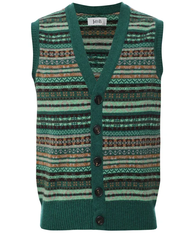 Jules B Lambswool Fair Isle Waistcoat