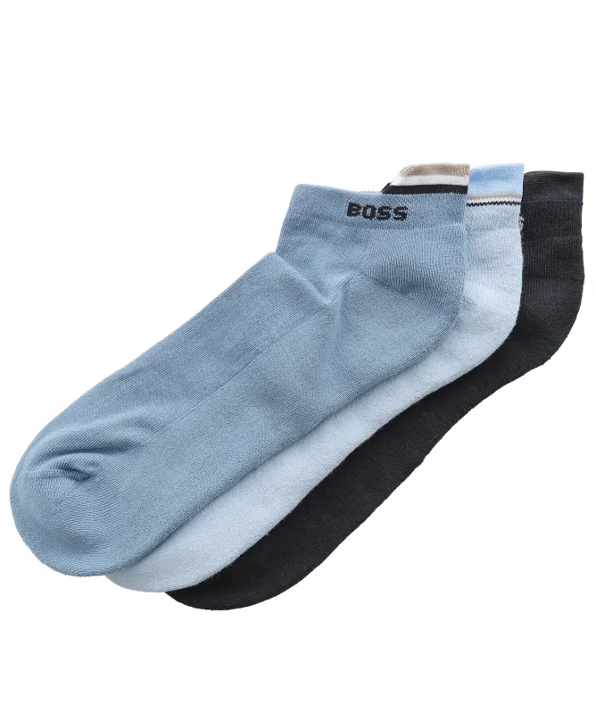 BOSS Iconic CC Three-Pack Ankle Socks