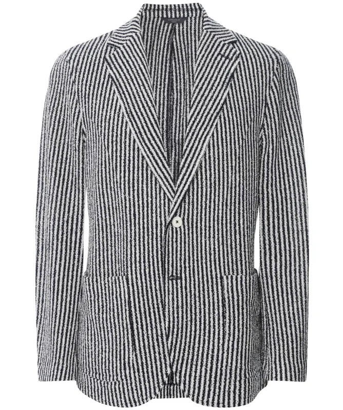 Circolo 1901 Slim Fit Textured Striped Blazer