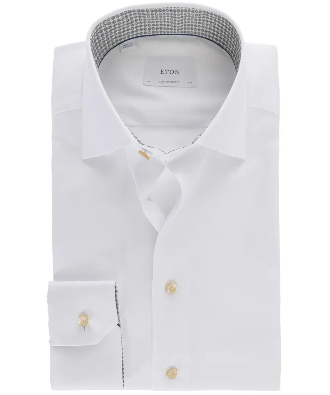 Eton Geo Twill Contemporary Fit Dress Shirt