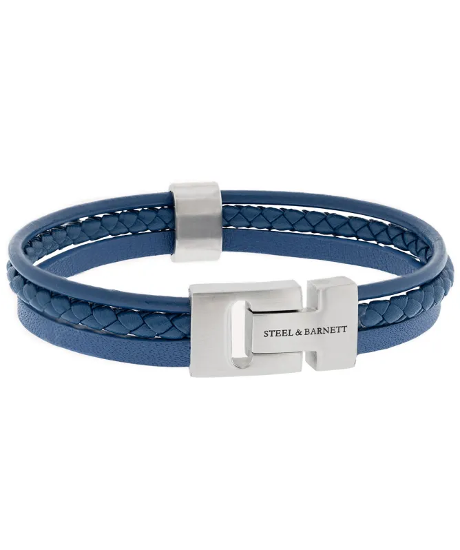 Steel and Barnett Casual Cole Leather Bracelet