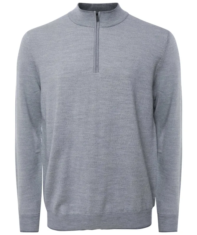 Thomas Maine Herringbone Half-Zip Jumper