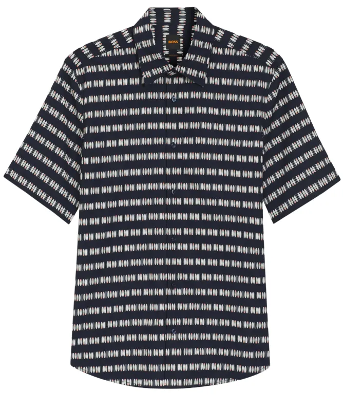 BOSS Regular-Fit Printed Cotton Poplin Shirt