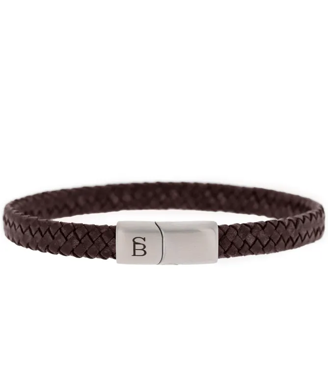 Steel and Barnett Riley Leather Bracelet