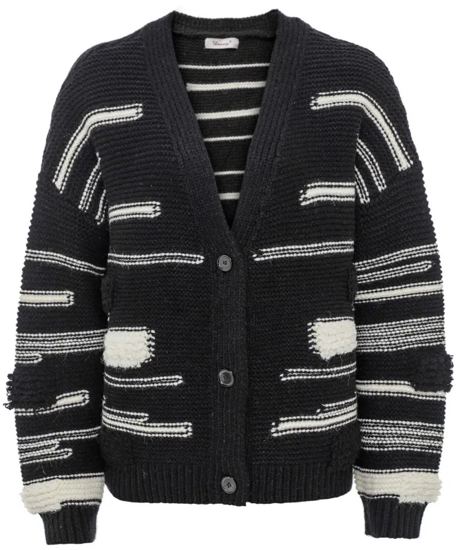 Thanny Striped Detail Cardigan