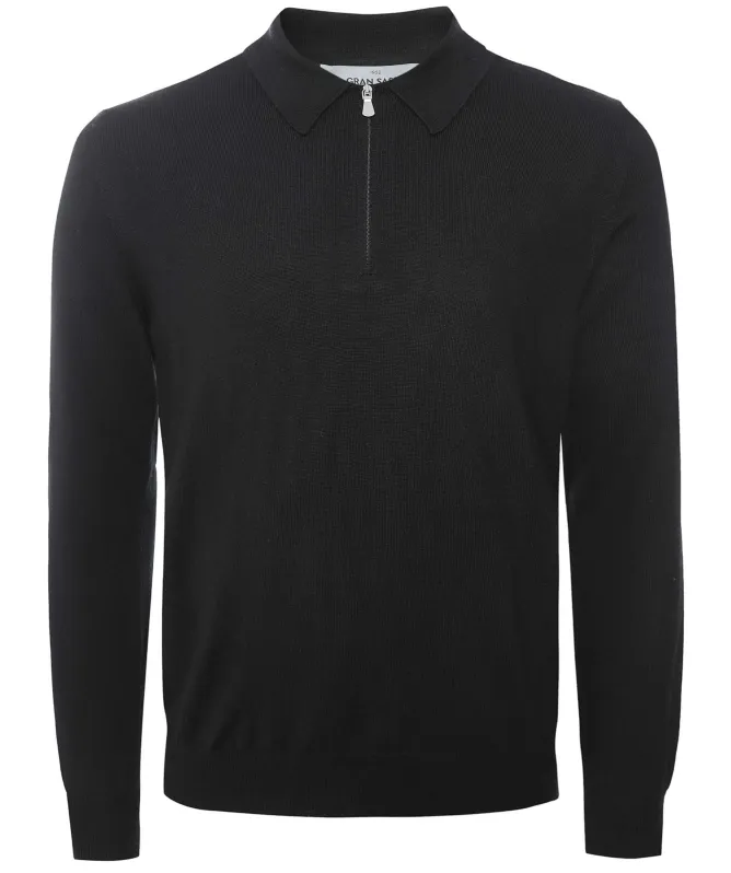 Gran Sasso Merino Long Sleeve Polo Shirt