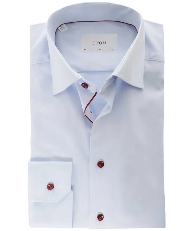 Eton Slim Fit Contrast Trim Shirt