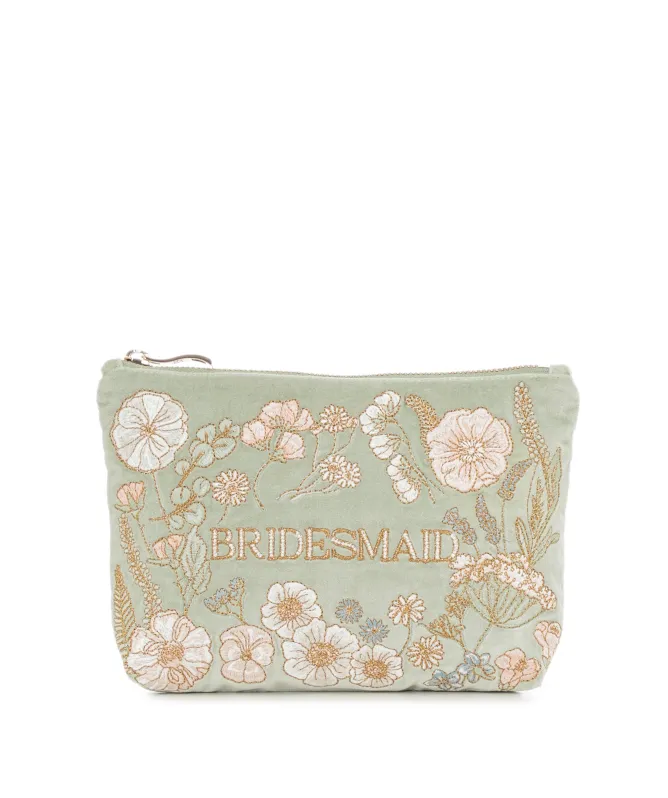 Elizabeth Scarlett Pressed Flowers Bridesmaid Mini Pouch