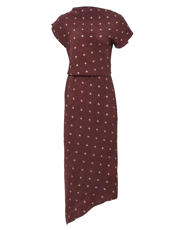 Never Fully Dressed Plissé Desiree Midi Dress