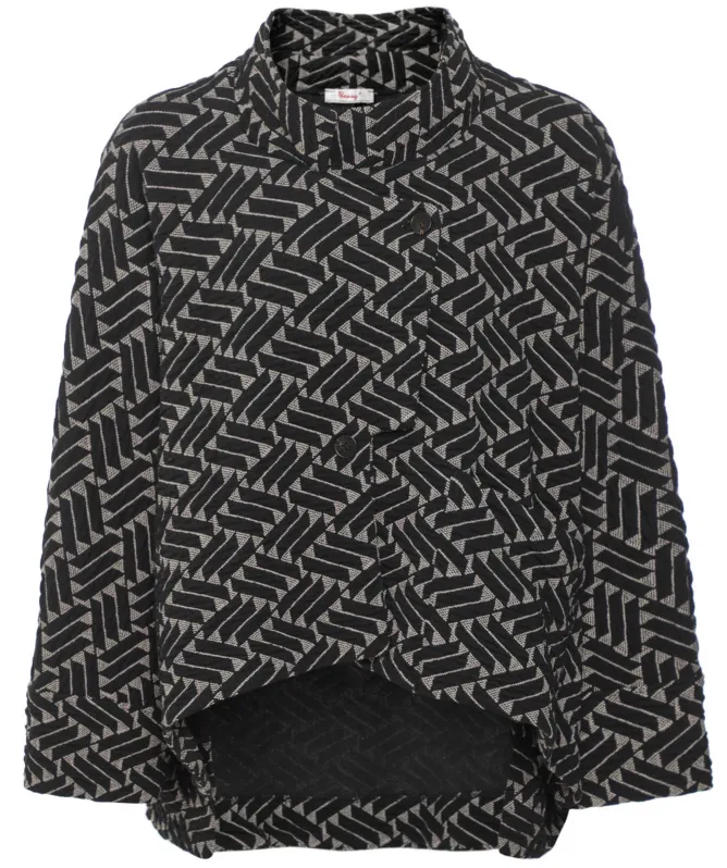 Thanny Asymmetric Button Jacket