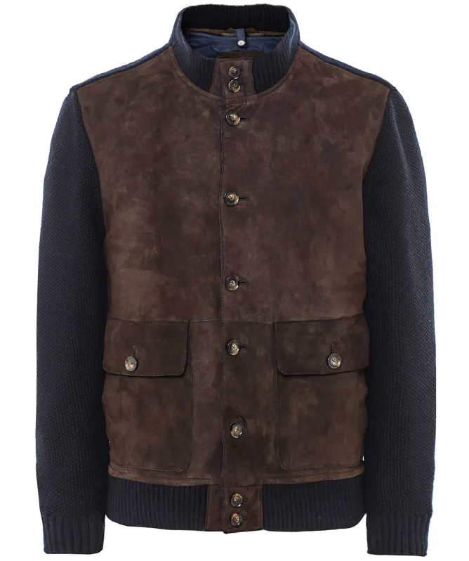 Jack Leathers River Bonded Suede Knit Jacket