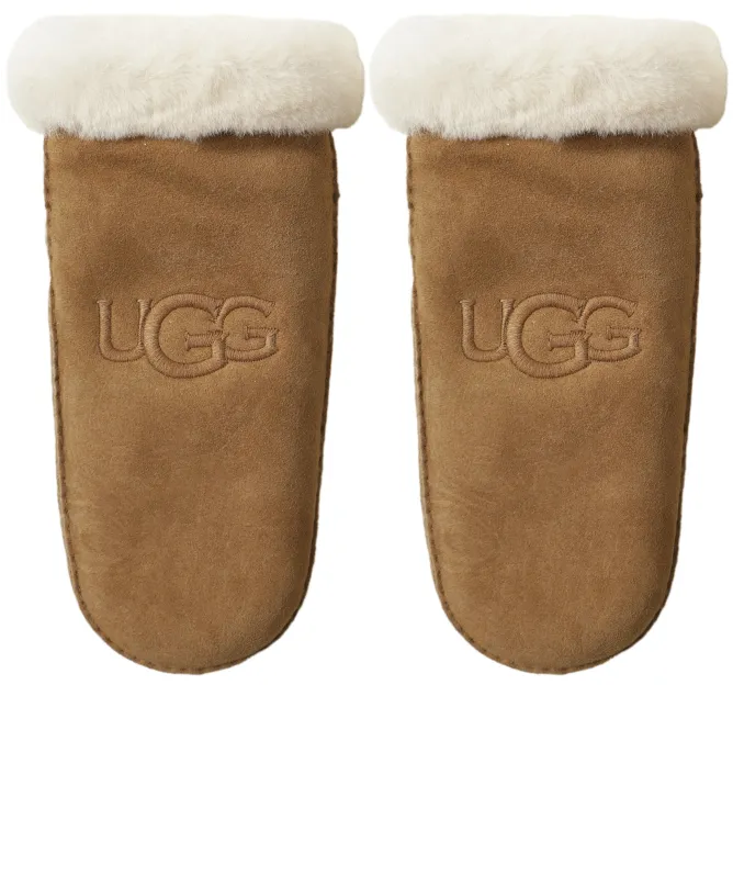 UGG Sheepskin Embroidered Mittens
