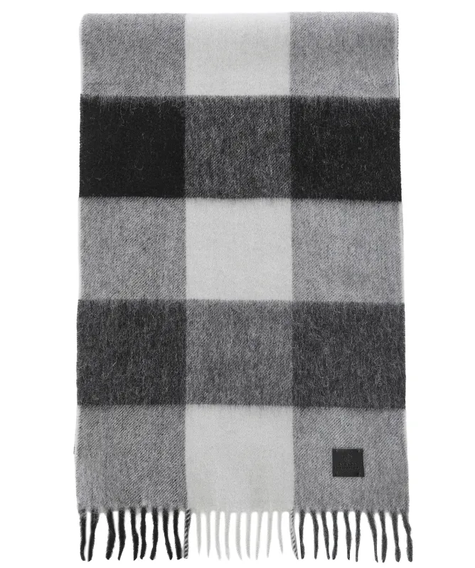 Amanda Christensen Wool Block Check Scarf