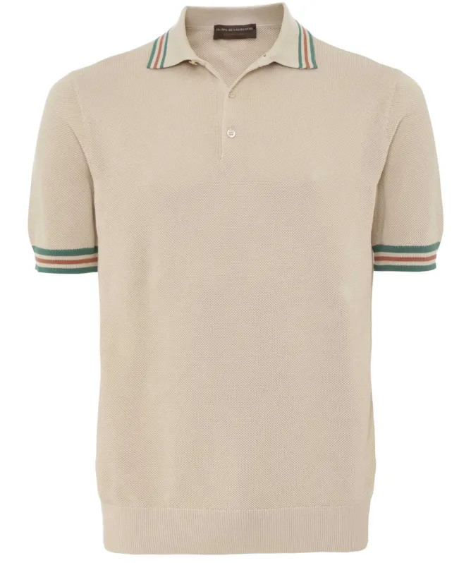 Filippo De Laurentiis Piqué Knit Polo