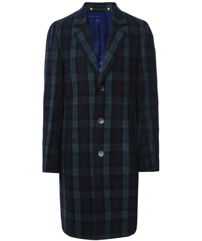 Paul Smith Wool Check Overcoat