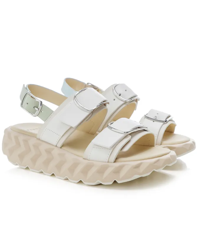 4CCCCEES Jabara Sandy White Sandals