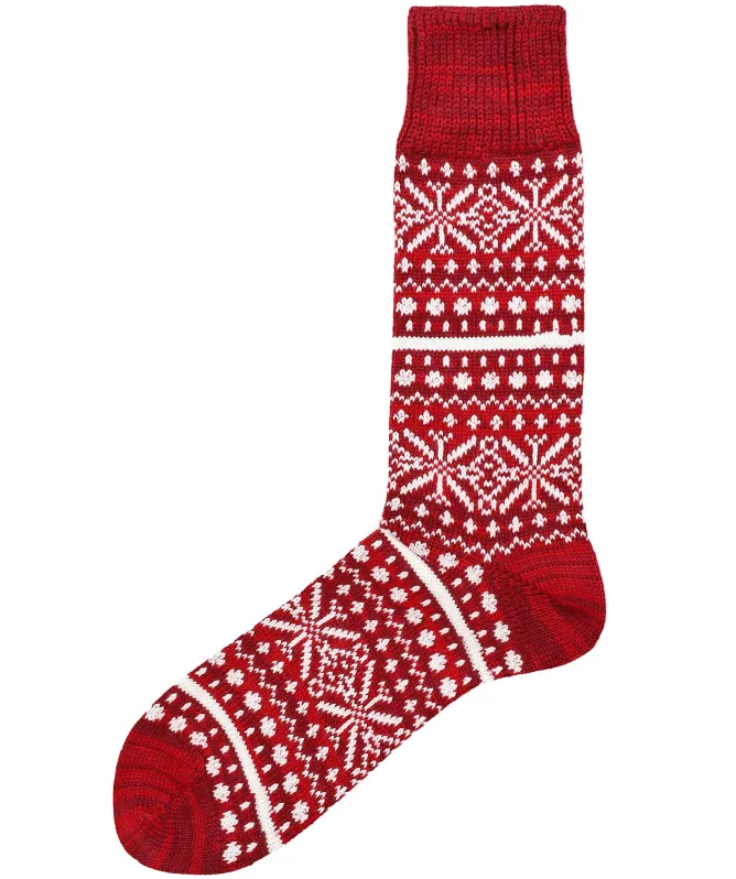J. Blades Merino Cotton Fair Isle Socks
