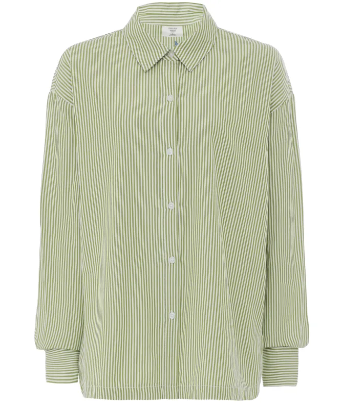 Chelsea Peers Embroidered Back Stripe Shirt
