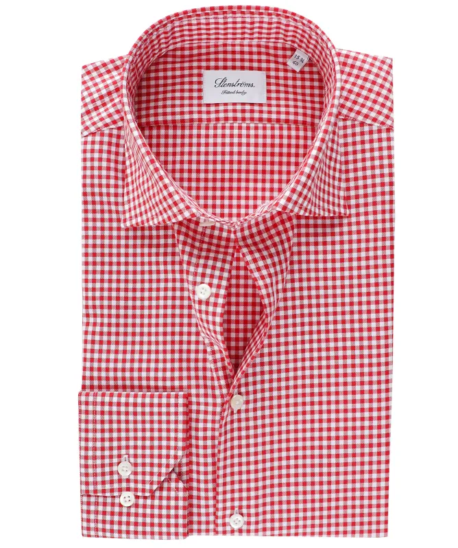 Stenstroms Fitted Body Gingham Shirt
