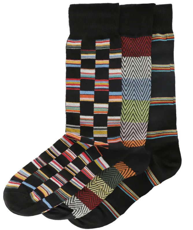 Paul Smith Mixed Pattern Socks 3 Pack