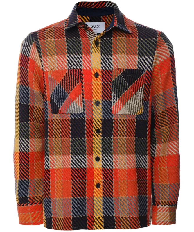 Wax London Pike Check Whiting Overshirt