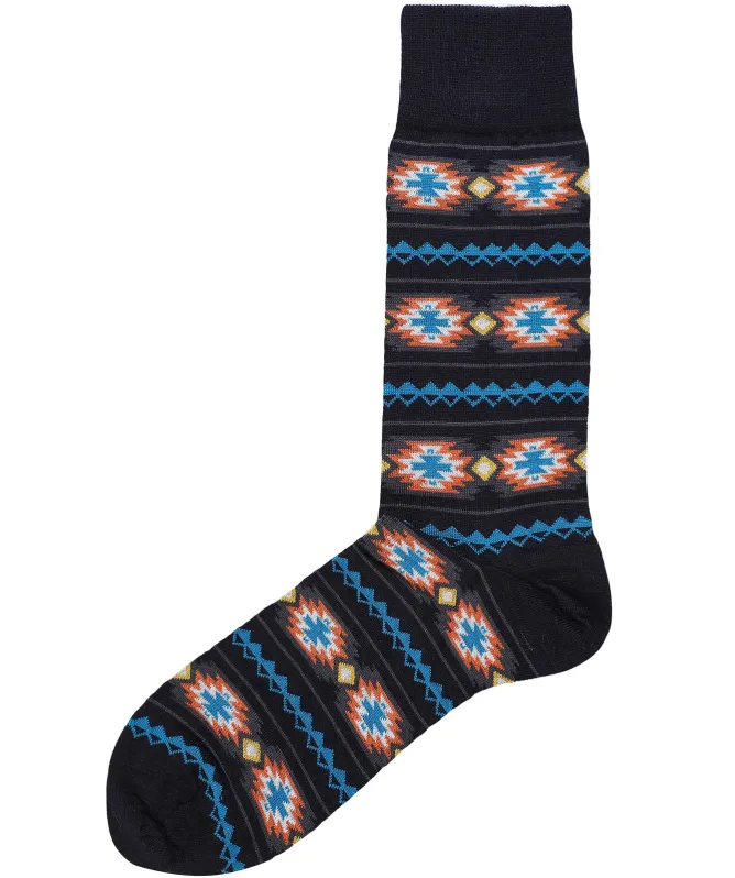 J. Blades Wool Blend Aztec Socks