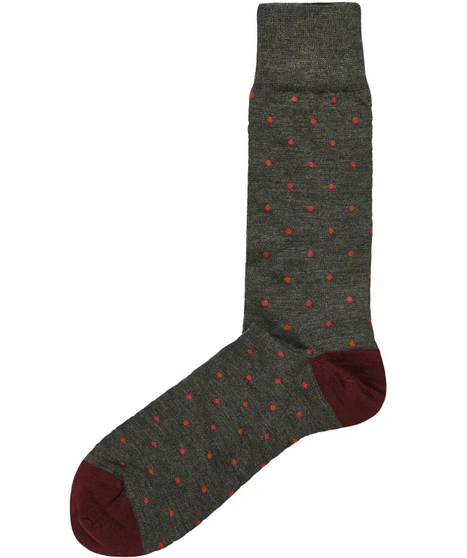 J. Blades Wool Blend Polka Dot Socks